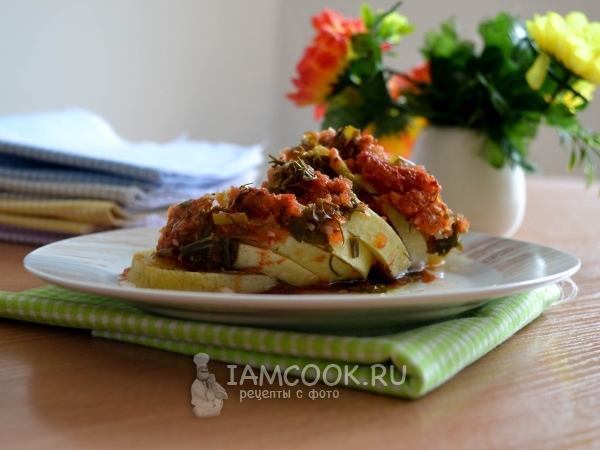 Тушеные кабачки с помидорами и чесноком, рецепт с фото