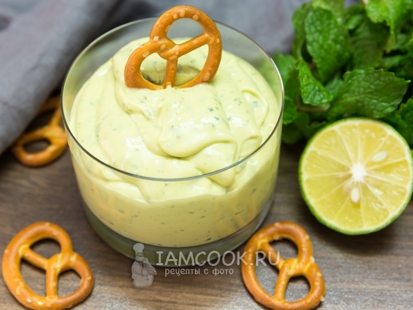 Сливочный соус с авокадо и мятой, рецепт с фото