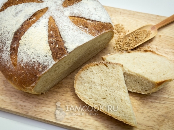 Пшеничный хлеб с гречневыми хлопьями, рецепт с фото