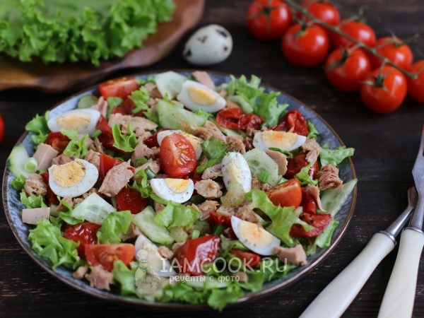 Салаты с огурцами, тунцом и помидорами, 29 пошаговых рецептов с фото на сайте «Еда»