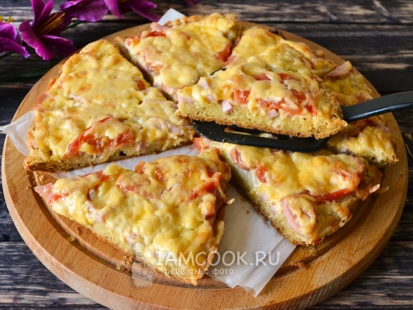 Тесто для пиццы на сметане и майонезе (+пицца), рецепт с фото