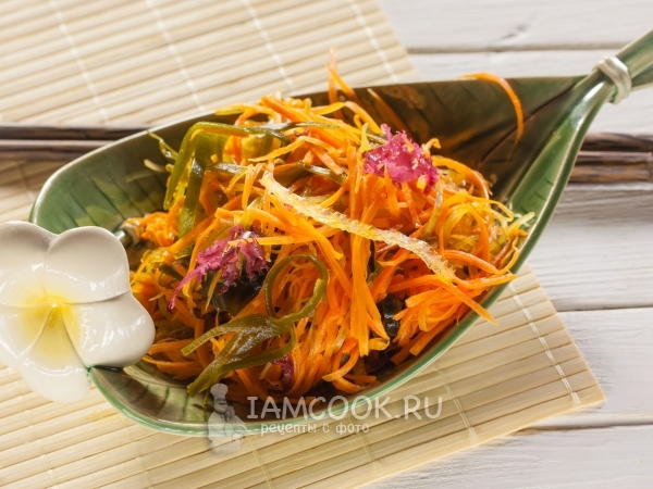Морковь по-корейски с водорослями, рецепт с фото