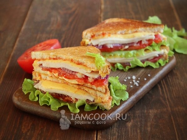 Бутерброд С Ветчиной И Сыром Фото