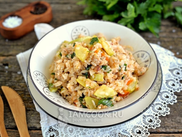 Тушеные кабачки с фаршем и рисом — рецепт с фото пошагово