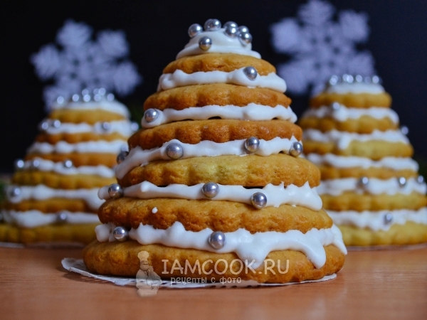Ёлочка из печенья на Рождество / Новый год, рецепт с фото