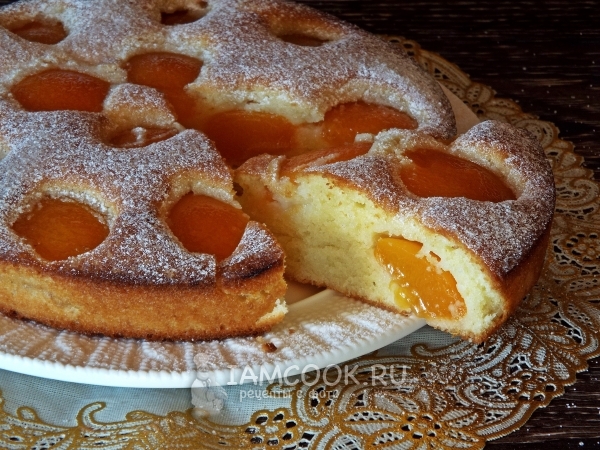 Пирог «Восхитительный» с абрикосами, рецепт с фото