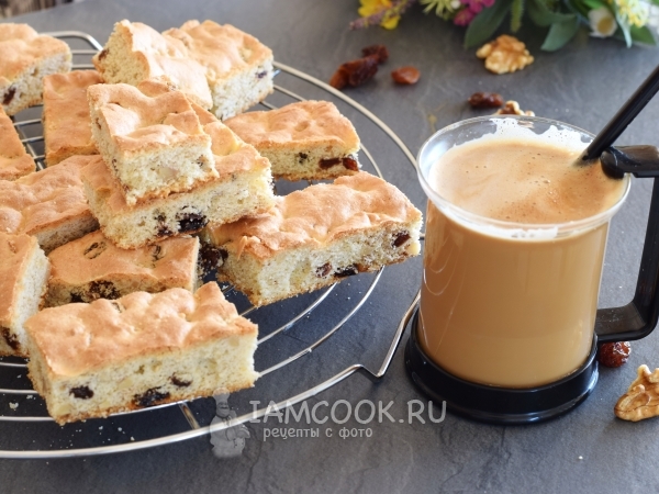 Печенье «Мазурка» с грецкими орехами и изюмом, рецепт с фото