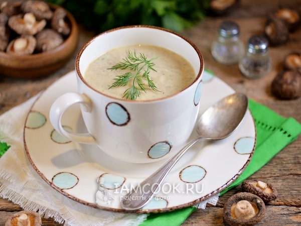 Суп-пюре из кабачков с грибами и сельдереем, рецепт с фото