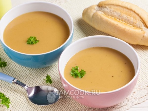 Суп-пюре с жареной картошкой, рецепт с фото