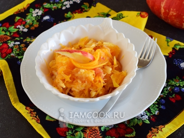 Салат из тыквы с апельсином и яблоком, рецепт с фото