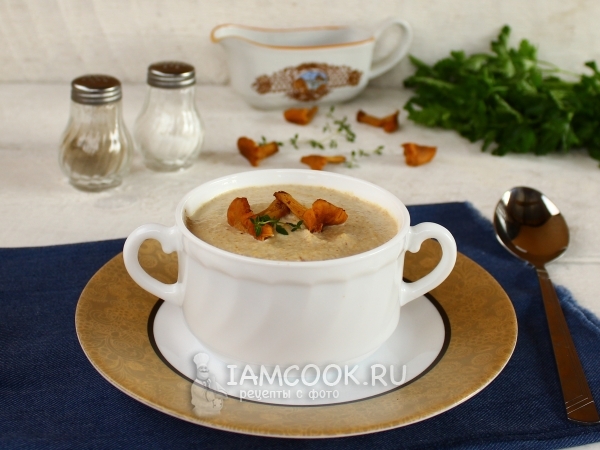 Сливочный суп-пюре с лисичками, пошаговый рецепт на ккал, фото, ингредиенты - Инна