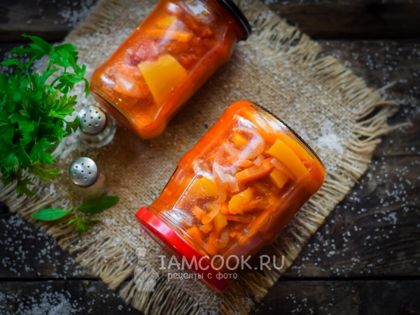 Лечо с морковью и томатной пастой, рецепт с фото