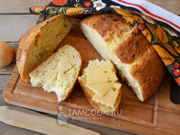 Луковый хлеб с сыром, рецепт с фото