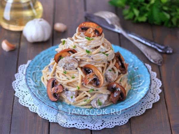 Спагетти с грибами: пошаговый рецепт приготовления | Торчин