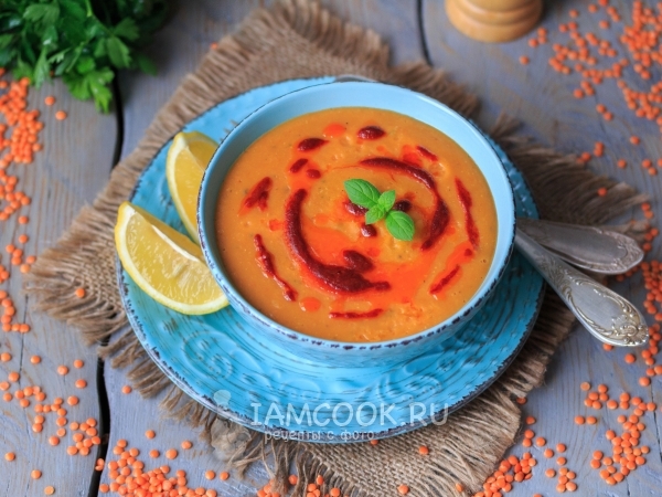 Крем-суп из чечевицы, рецепт с фото
