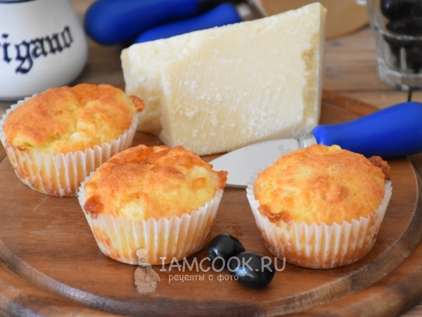 Закусочные маффины «3 сыра», рецепт с фото