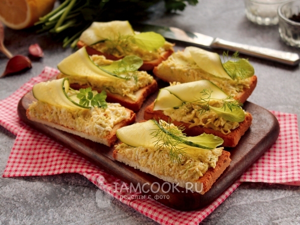 Бутерброды с авокадо и яйцом, рецепт с фото