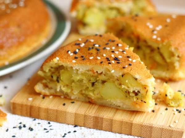 Пирог с грибами и картошкой в духовке простой рецепт пошаговый