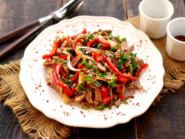 Салат из маринованных куриных желудков - простой и вкусный рецепт с пошаговыми фото