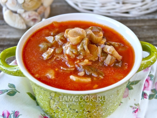 Грибы в томатном соусе, рецепт с фото