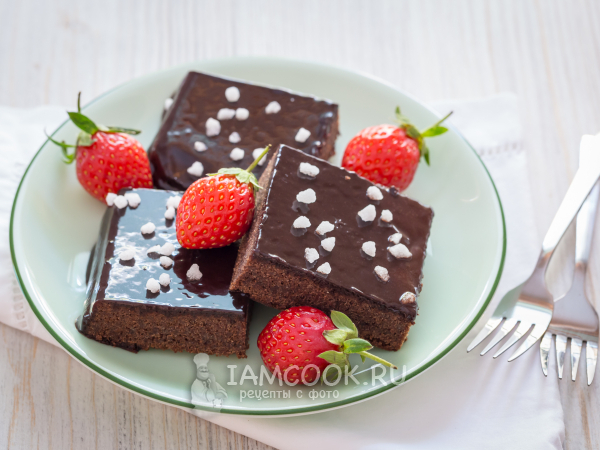 Шоколадный кекс-пудинг, рецепт с фото