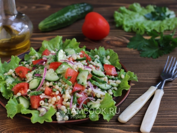 Овощной салат с птитимом, рецепт с фото