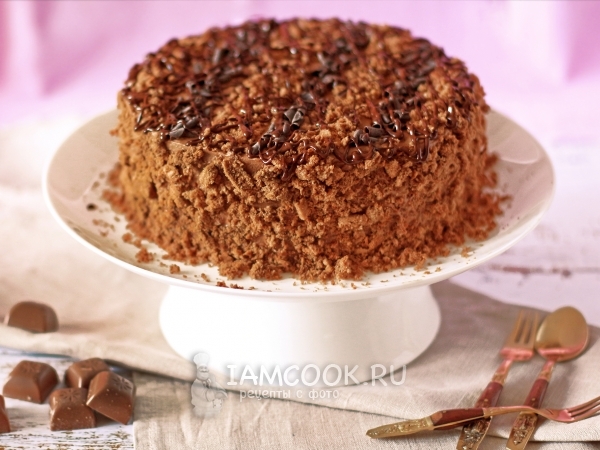 Шоколадный торт «Спираль», рецепт с фото