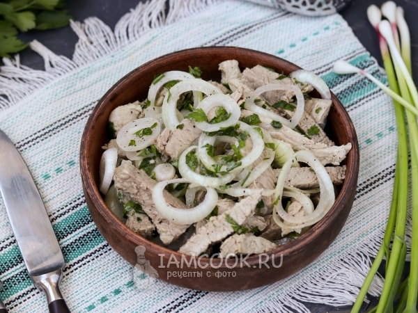 Салат из холодной свинины Сябу-Сябу по рецепту от Ikari