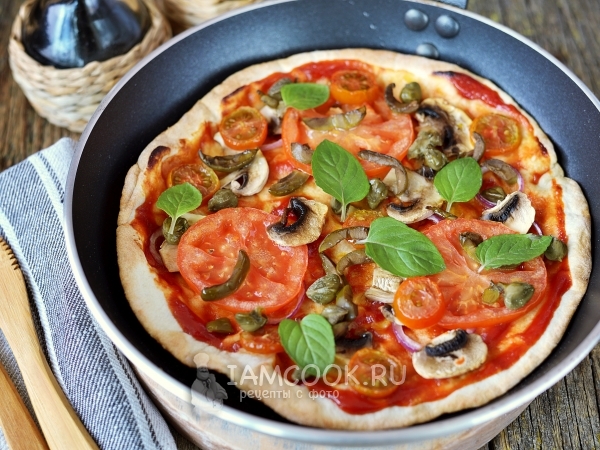 Ленивая пицца на сковороде за 10 минут - простой и вкусный рецепт с пошаговыми фото