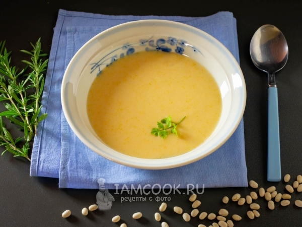 Овощной суп-пюре с фасолью