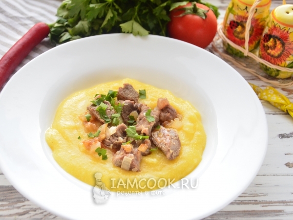 Мамалыга с мясным соусом — пошаговый рецепт приготовления с фото и видео