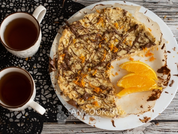 Песочный пирог с цедрой апельсина, рецепт с фото