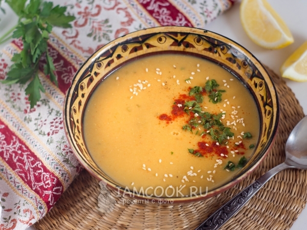 Турецкий суп из красной чечевицы
