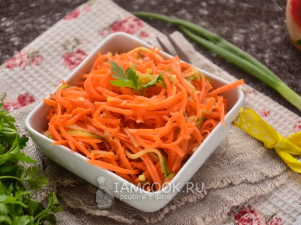 Салат с морковью и огурцом (по-корейски), рецепт с фото