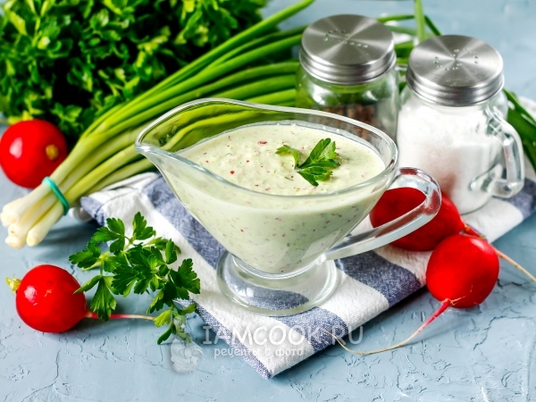 Белый соус со сметаной и зеленью к шашлыку – пошаговый рецепт приготовления с фото