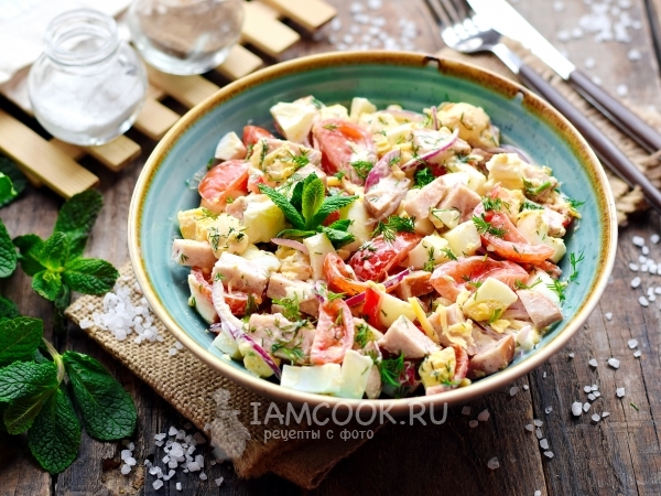 Грибной салат с ветчиной и сыром рецепт – Авторская кухня: Салаты. «Еда»