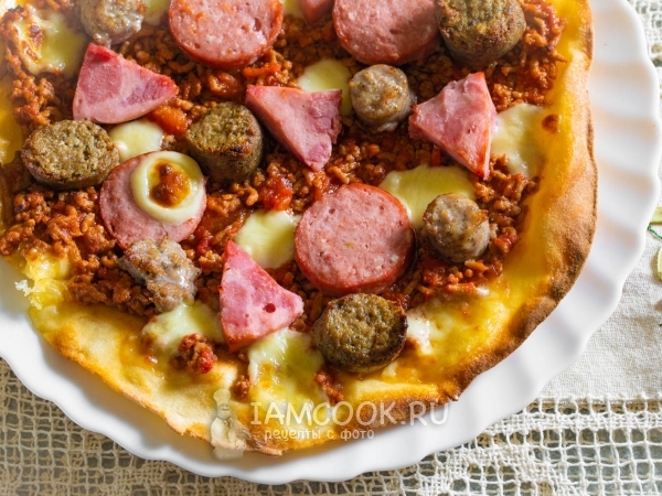 Фирменный рецепт от «Формулы еды»: пицца с фаршем индейки вместо теста