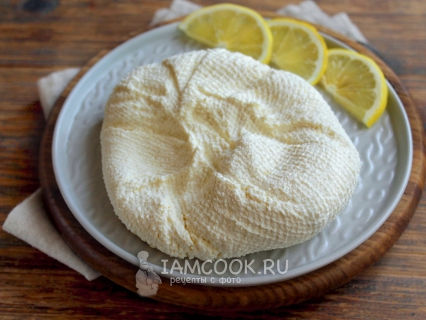 Творог из молока и лимона, рецепт с фото