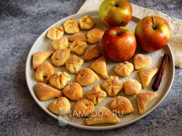 Творожное печенье с яблоками и корицей, рецепт с фото