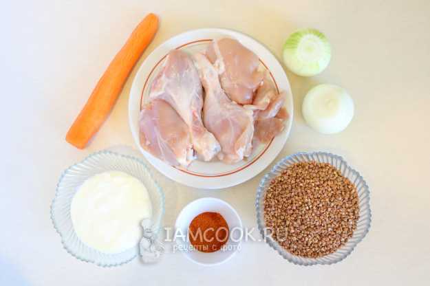 Куриные голени с гречкой в рукаве в духовке