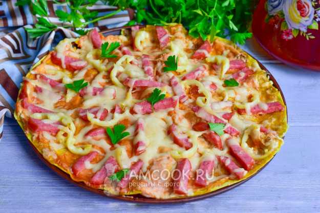 Пицца с колбасой и лечо в духовке (пошаговый фото рецепт) - ВашВкус