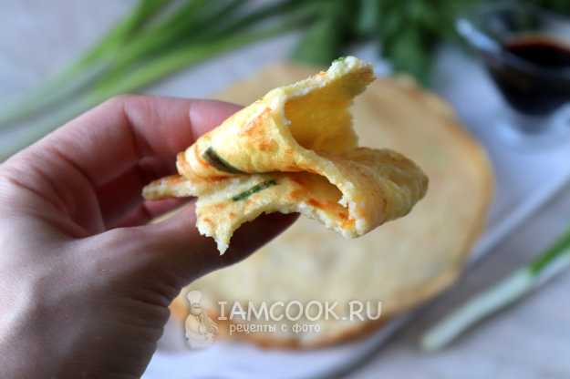 Вкусные корейские блинчики с зеленым луком – пошаговый рецепт приготовления с фото