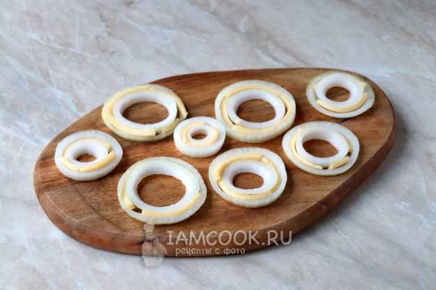 Луковые кольца с сыром — быстро и вкусно