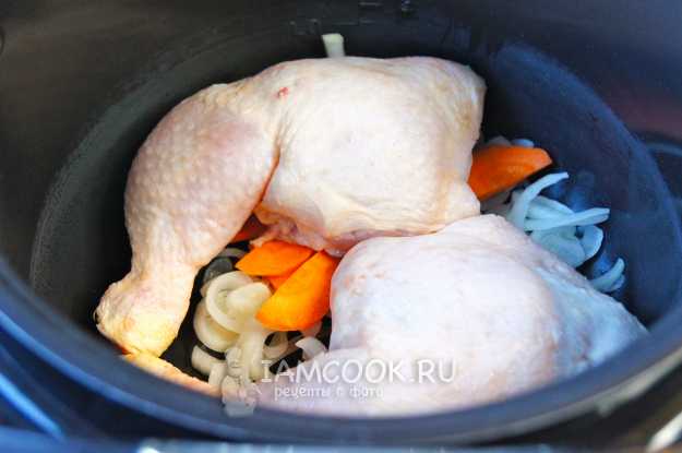 Рецепт: Курица с грибами в сметанном соусе - 