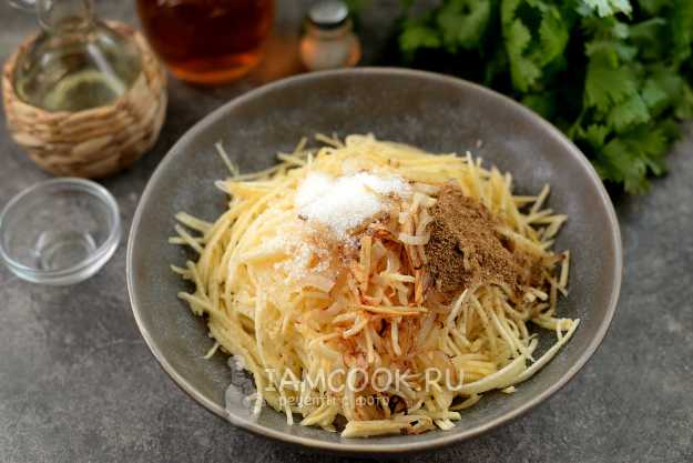 Салат из репы, яблока и моркови