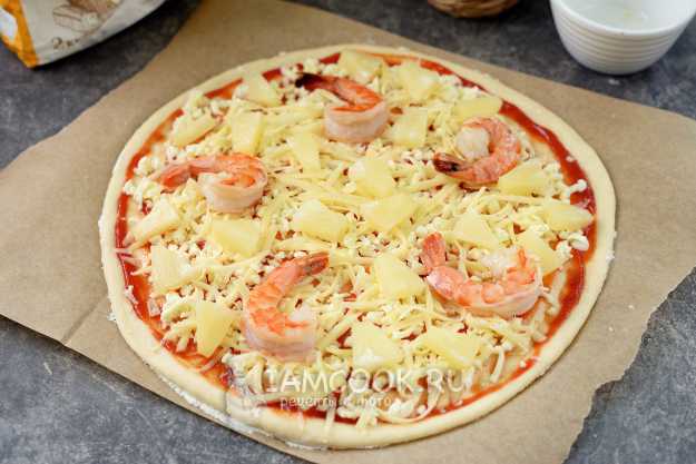 Пицца с ананасами и креветками – рецепт приготовления с фото от горыныч45.рф