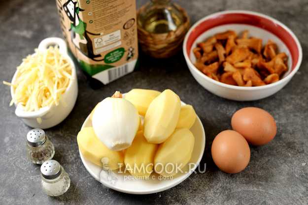 как приготовить запеченную картошку с лисичками