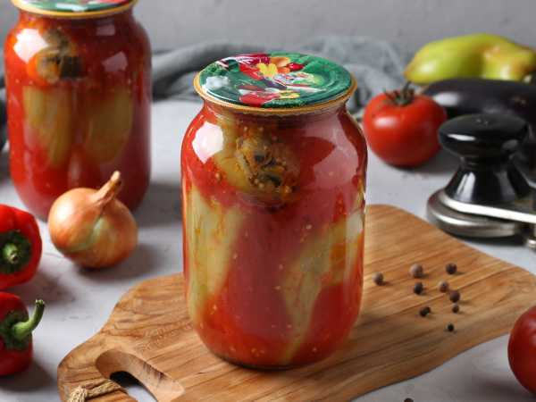 Фаршированные перцы в томатном соке на зиму