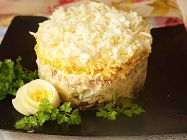 Салат с курицей грибами и маринованными огурцами - рецепт приготовления с фото от sunnyhair.ru