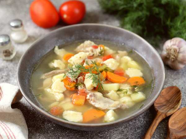 Суп куриный с клёцками — рецепт с фото и видео
